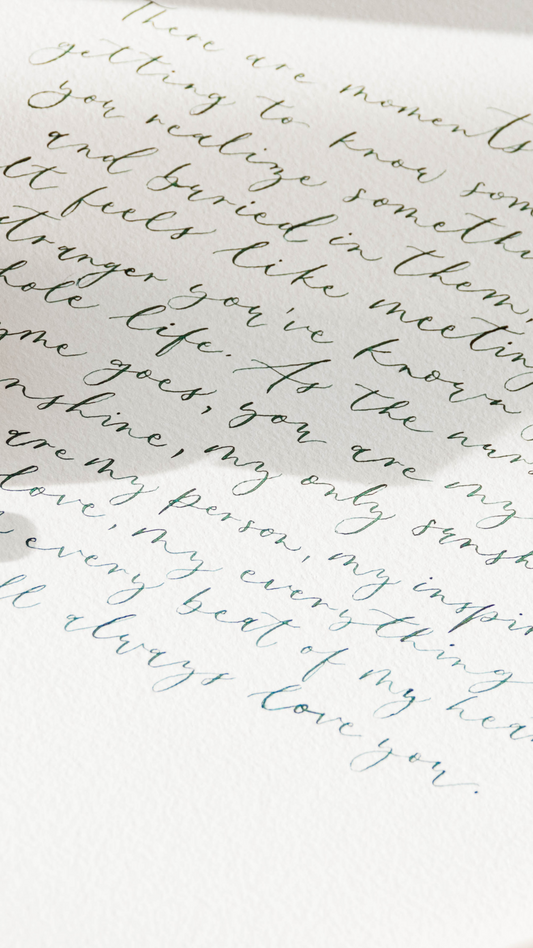 Custom Written Calligraphy